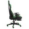 Rogal Silla Gaming Giratoria Con Reposapiés Pvc Verde Rogal