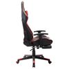 Rogal Silla De Gaming Con Reposapiés Cuero Sintético Negro Y Rojo Rogal