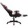 Rogal Silla De Gaming Con Reposapiés Cuero Sintético Negro Y Rojo Rogal