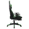 Rogal Silla De Gaming Con Reposapiés Cuero Sintético Negro Y Verde Rogal