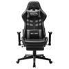 Rogal Silla De Gaming Con Reposapiés Cuero Sintético Negro Y Gris Rogal