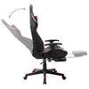 Rogal Silla De Gaming Reposapiés Cuero Sintético Negro Y Rojo Tinto Rogal