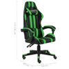 Rogal Silla Gaming De Cuero Sintético Negro Y Verde Rogal