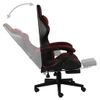 Rogal Silla Gaming Con Reposapiés Cuero Sintético Negro Y Rojo Tinto Rogal