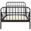 Estructura De Cama Extensible Metal Negra 80x130/200 Cm Vidaxl