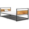 Estructura De Cama Extraíble Metal Negro 90x200 Cm Vidaxl