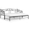 Rogal Estructura De Sofá Cama Extraíble De Metal Negro 90x200 Cm Rogal