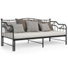 Rogal Estructura De Sofá Cama Extraíble De Metal Negro 90x200 Cm Rogal