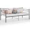 Rogal Estructura De Sofá Cama De Metal Negro 90x200 Cm Rogal