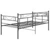 Rogal Estructura De Sofá Cama De Metal Negro 90x200 Cm Rogal