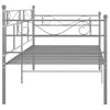 Rogal Estructura De Sofá Cama De Metal Gris 90x200 Cm Rogal