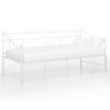 Estructura De Sofá Cama Extraíble De Metal Blanco 90x200 Cm