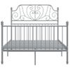 Estructura De Cama De Metal Gris 120x200 Cm Vidaxl