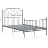 Estructura De Cama De Metal Gris 120x200 Cm Vidaxl