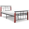 Estructura De Cama Metal Y Madera Maciza De Roble 100x200 Cm Vidaxl