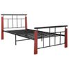 Estructura De Cama Metal Y Madera Maciza De Roble 100x200 Cm Vidaxl