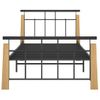 Estructura De Cama Metal Y Madera Maciza De Roble 90x200 Cm Vidaxl