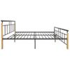 Estructura De Cama Metal Y Madera Maciza De Roble 200x200 Cm Vidaxl