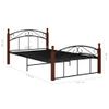 Estructura De Cama Metal Y Madera Maciza De Roble 120x200 Cm Vidaxl