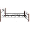 Estructura De Cama Metal Y Madera Maciza De Roble 200x200 Cm Vidaxl