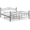 Estructura De Cama De Metal Negra 160x200 Cm Vidaxl