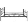 Estructura De Cama De Metal Negra 160x200 Cm Vidaxl