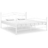 Estructura De Cama De Metal Blanca 160x200 Cm Vidaxl