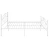 Estructura De Cama De Metal Blanca 160x200 Cm Vidaxl