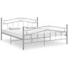 Estructura De Cama De Metal Gris 160x200 Cm Vidaxl