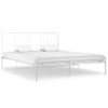 Estructura De Cama De Metal Blanco 140x200 Cm