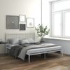 Estructura De Cama De Metal Blanco 180x200 Cm Vidaxl