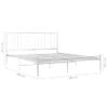 Estructura De Cama De Metal Blanco 180x200 Cm Vidaxl