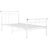 Estructura De Cama De Metal Blanco 90x200 Cm Vidaxl