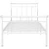 Estructura De Cama De Metal Blanco 90x200 Cm Vidaxl