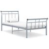 Estructura De Cama De Metal Gris 90x200 Cm Vidaxl