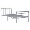 Estructura De Cama De Metal Gris 90x200 Cm Vidaxl