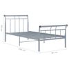 Estructura De Cama De Metal Gris 90x200 Cm Vidaxl