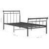 Estructura De Cama De Metal Negro 100x200 Cm Vidaxl