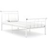 Estructura De Cama De Metal Blanco 100x200 Cm Vidaxl