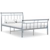 Estructura De Cama De Metal Gris 120x200 Cm Vidaxl