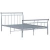 Estructura De Cama De Metal Gris 120x200 Cm Vidaxl