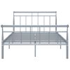 Estructura De Cama De Metal Gris 120x200 Cm Vidaxl