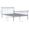 Estructura De Cama De Metal Gris 120x200 Cm Vidaxl