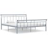 Estructura De Cama De Metal Gris 180x200 Cm Vidaxl