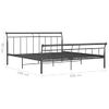 Estructura De Cama De Metal Negro 200x200 Cm Vidaxl