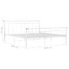 Estructura De Cama De Metal Blanco 200x200 Cm Vidaxl