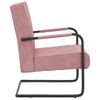 Silla Voladiza De Terciopelo Rosa Vidaxl