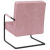 Silla Voladiza De Terciopelo Rosa Vidaxl