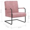 Silla Voladiza De Terciopelo Rosa Vidaxl