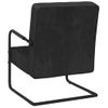 Silla Voladiza De Terciopelo Negro Vidaxl